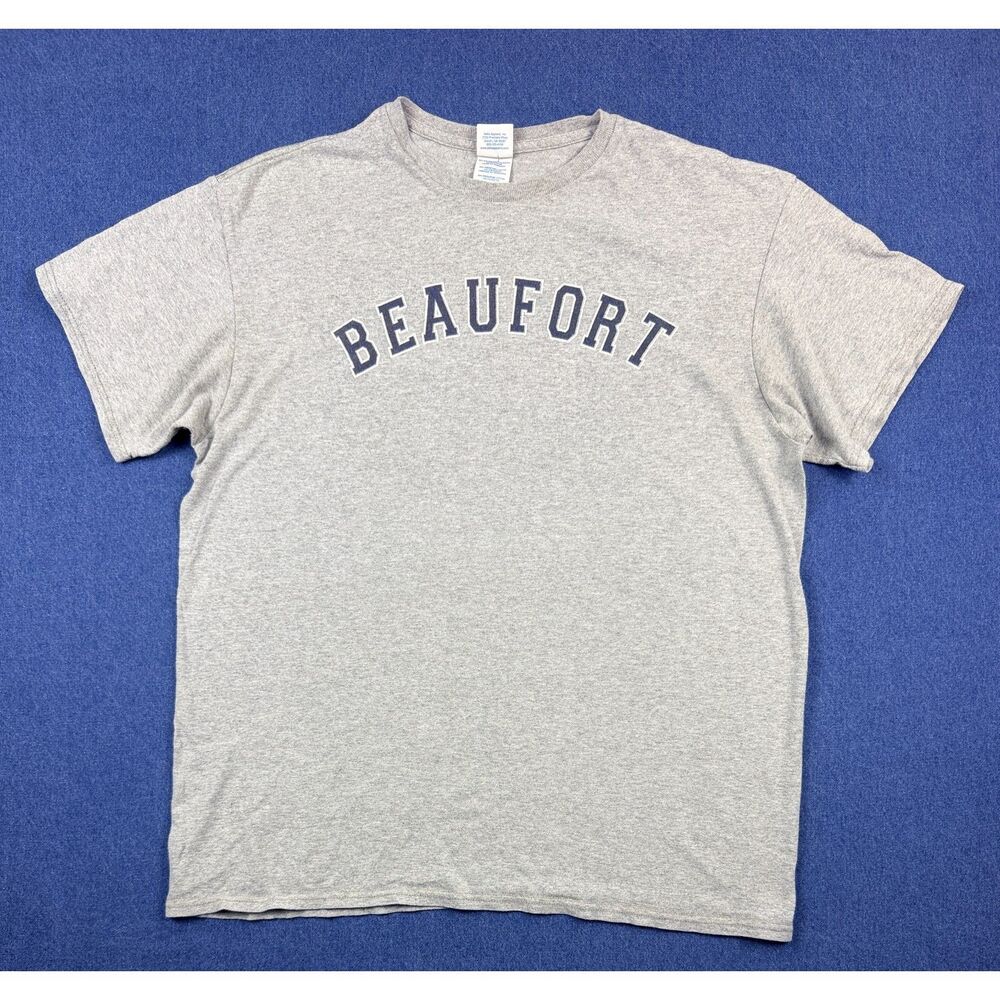 Delta Pro Weight Beaufort SC Men’s Large Gray Spellout T Shirt